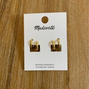 Madewell Gold Double Hoop Earrings